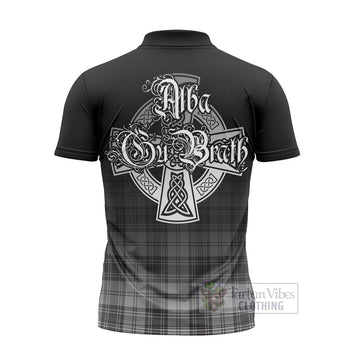 Glendinning Tartan Zipper Polo Shirt Featuring Alba Gu Brath Family Crest Celtic Inspired - Tartan Vibes Clothing
