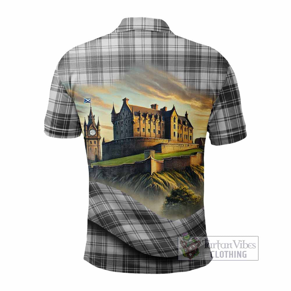 Tartan Vibes Clothing Glendinning Tartan Family Crest Polo Shirt with Scottish Ancient Castle Stype