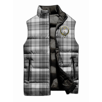 Glendinning Tartan Sleeveless Puffer Jacket with Family Crest - Tartan Vibes Clothing
