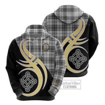 Glendinning Tartan Hoodie with Family Crest and Celtic Symbol Style - Tartan Vibes Clothing