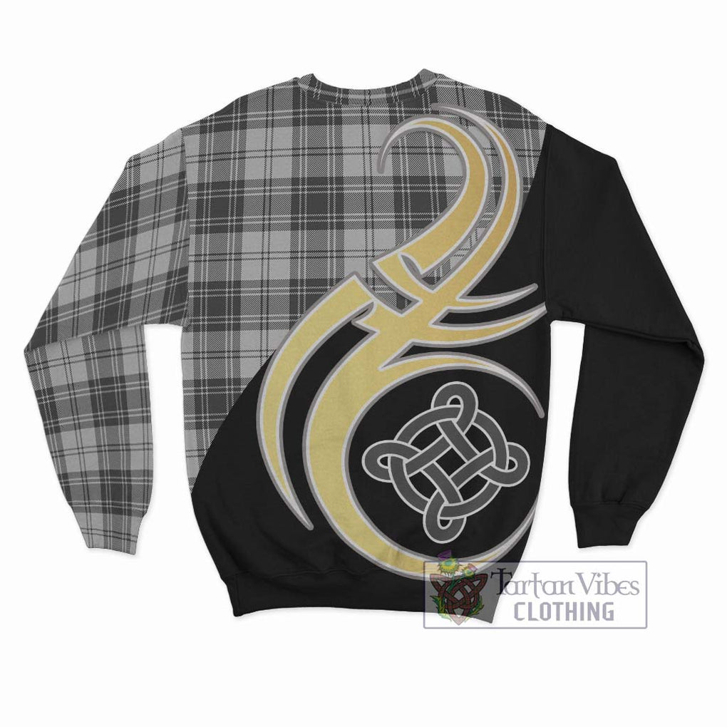 Glendinning Tartan Sweatshirt with Family Crest and Celtic Symbol Style - Tartan Vibes Clothing