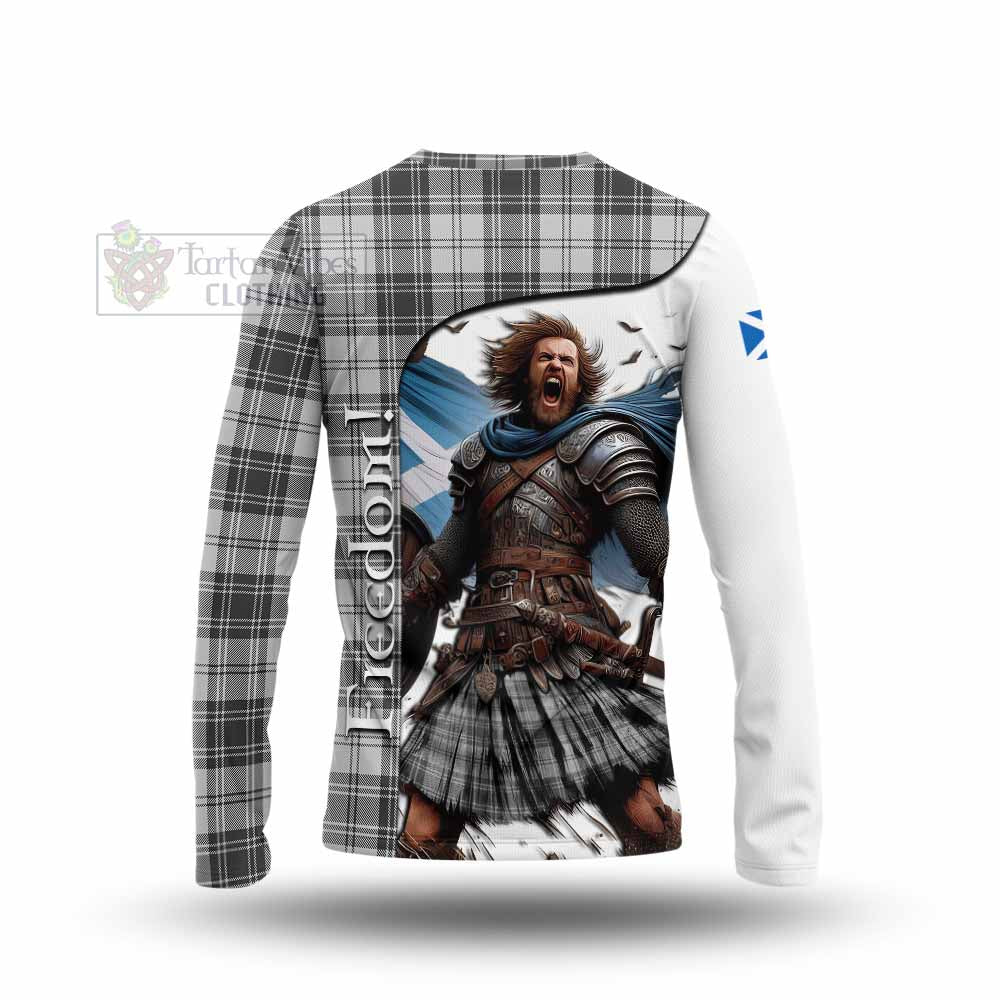 Glendinning Crest Tartan Long Sleeve T-Shirt Inspired by the Freedom of Scottish Warrior - Tartan Vibes Clothing