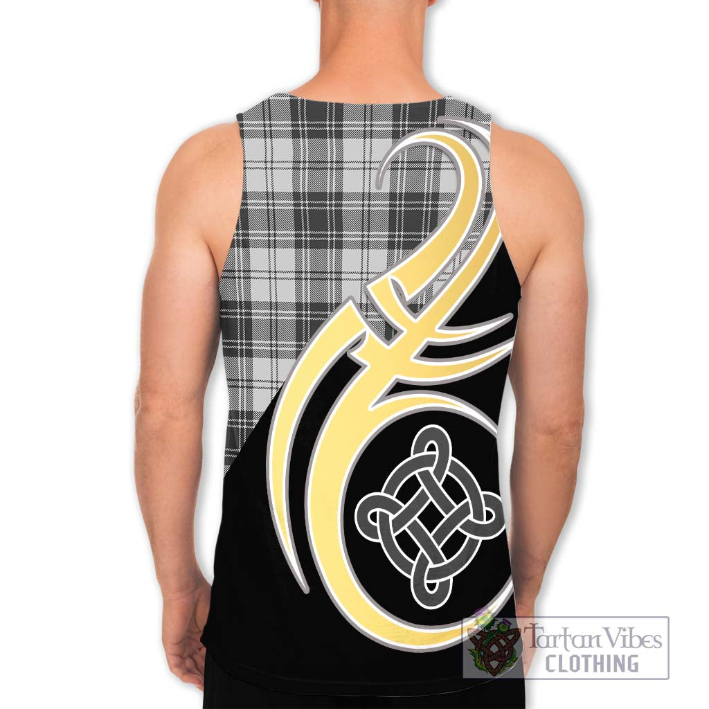 Glendinning Tartan Men's Tank Top with Family Crest and Celtic Symbol Style - Tartan Vibes Clothing