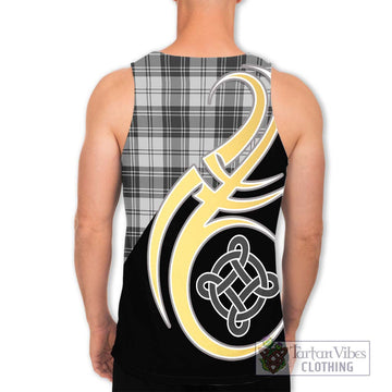 Glendinning Tartan Men's Tank Top with Family Crest and Celtic Symbol Style - Tartan Vibes Clothing