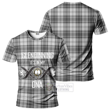 Glendinning Tartan T-Shirt with Family Crest DNA In Me Style - Tartan Vibes Clothing
