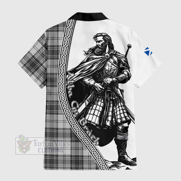 Glendinning Tartan Clan Crest Hawaiian Shirt with Highlander Warrior Celtic Style - Tartan Vibes Clothing