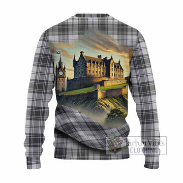 Glendinning Tartan Family Crest Knitted Sweater with Scottish Ancient Castle Style - Tartan Vibes Clothing