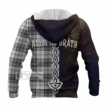 Glendinning Tartan Family Crest Knitted Hoodie Alba Gu Brath Be Brave Lion Ancient Style