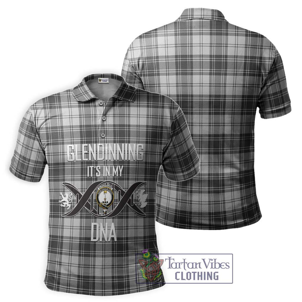 Glendinning Tartan Polo Shirt with Family Crest DNA In Me Style - Tartan Vibes Clothing