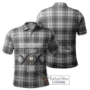 Glendinning Tartan Polo Shirt with Family Crest DNA In Me Style - Tartan Vibes Clothing