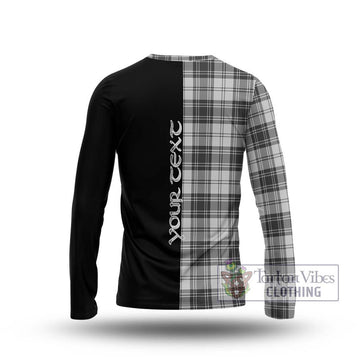 Glendinning Tartan Long Sleeve T-Shirt with Family Crest and Half Of Me Style - Tartanvibesclothing Shop