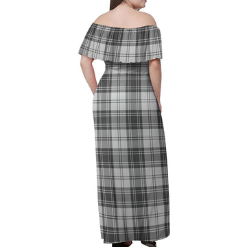 Glendinning Tartan Off Shoulder Long Dress - Tartan Vibes Clothing