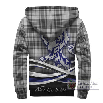 Glendinning Tartan Sherpa Hoodie with Alba Gu Brath Regal Lion Emblem - Tartan Vibes Clothing