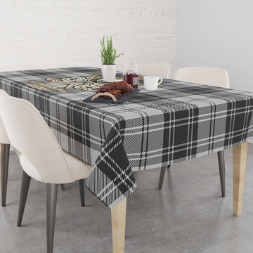 Glendinning Tartan Tablecloth with Clan Crest and the Golden Sword of Courageous Legacy - Tartan Vibes Clothing
