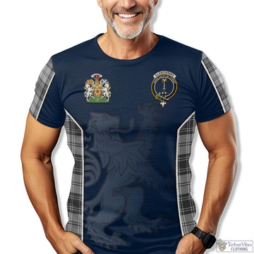 Glendinning Tartan T-Shirt with Family Crest and Lion Rampant Vibes Sport Style