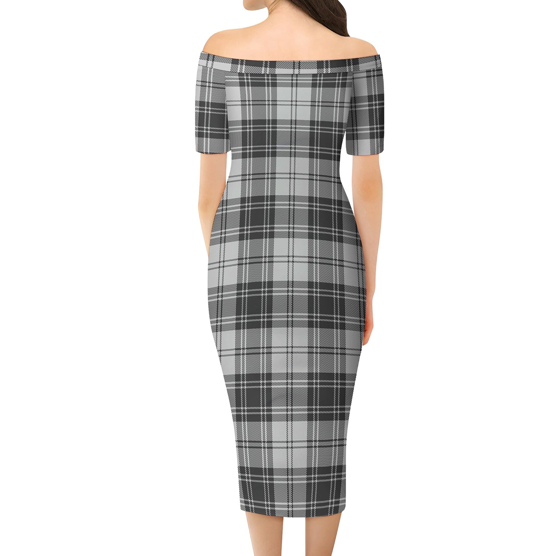 Glendinning Tartan Off Shoulder Lady Dress - Tartan Vibes Clothing