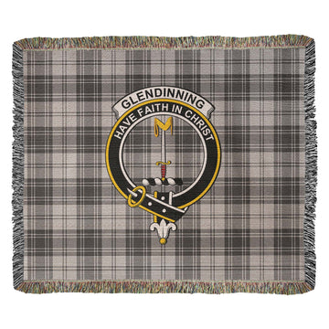 Glendinning Tartan Woven Blanket with Family Crest