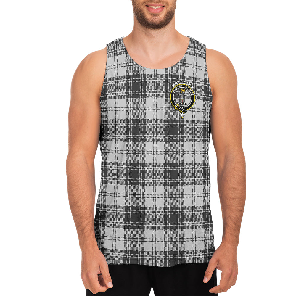 Glendinning Tartan Mens Tank Top with Family Crest - Tartan Vibes Clothing