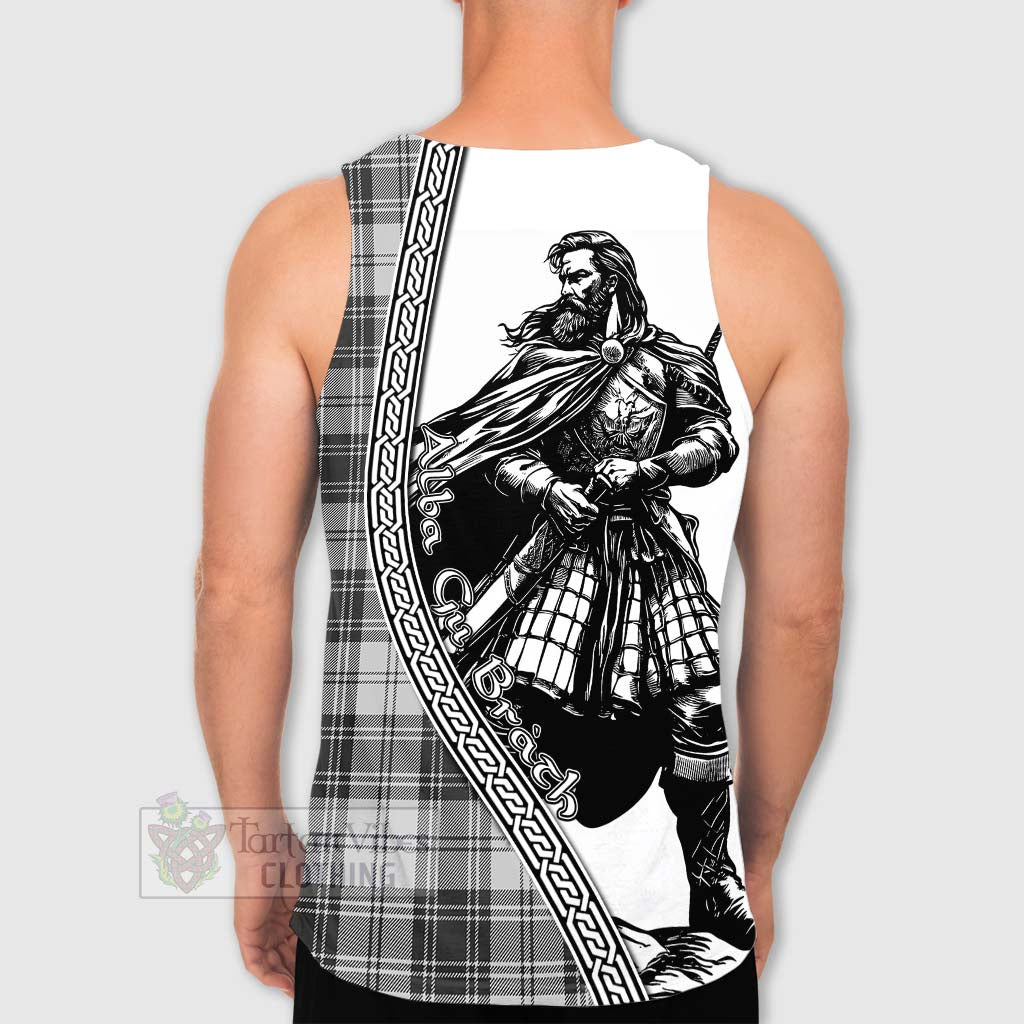 Glendinning Tartan Clan Crest Men's Tank Top with Highlander Warrior Celtic Style - Tartan Vibes Clothing