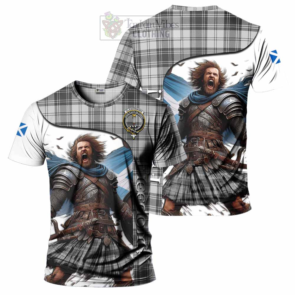 Glendinning Crest Tartan T-Shirt Inspired by the Freedom of Scottish Warrior - Tartan Vibes Clothing