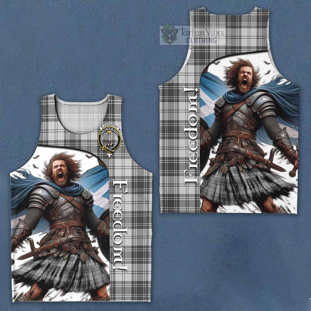 Glendinning Crest Tartan Men's Tank Top Inspired by the Freedom of Scottish Warrior - Tartan Vibes Clothing