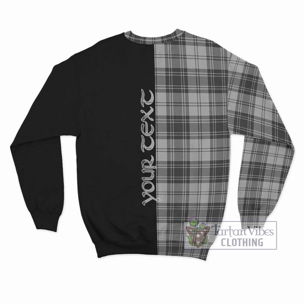 Glendinning Tartan Sweatshirt with Family Crest and Half Of Me Style - Tartanvibesclothing Shop