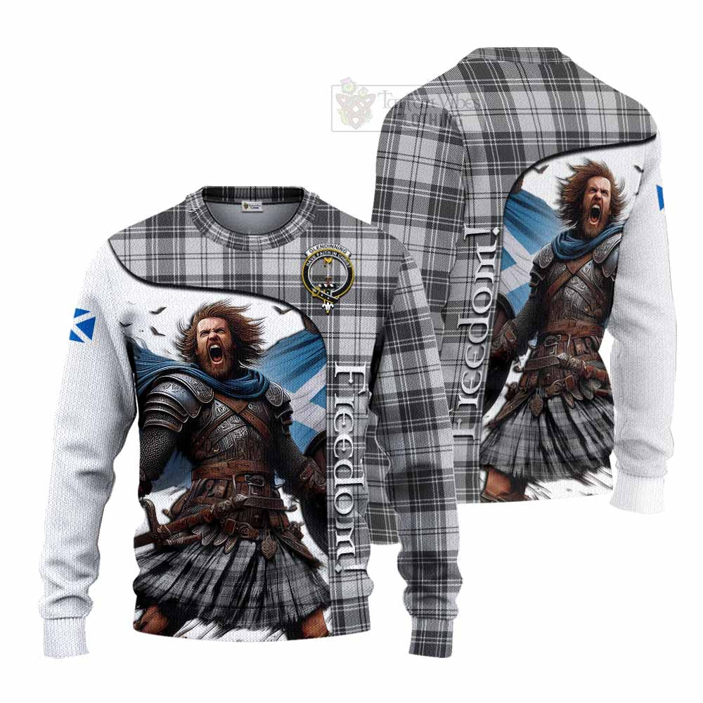 Glendinning Crest Tartan Knitted Sweater Inspired by the Freedom of Scottish Warrior - Tartan Vibes Clothing