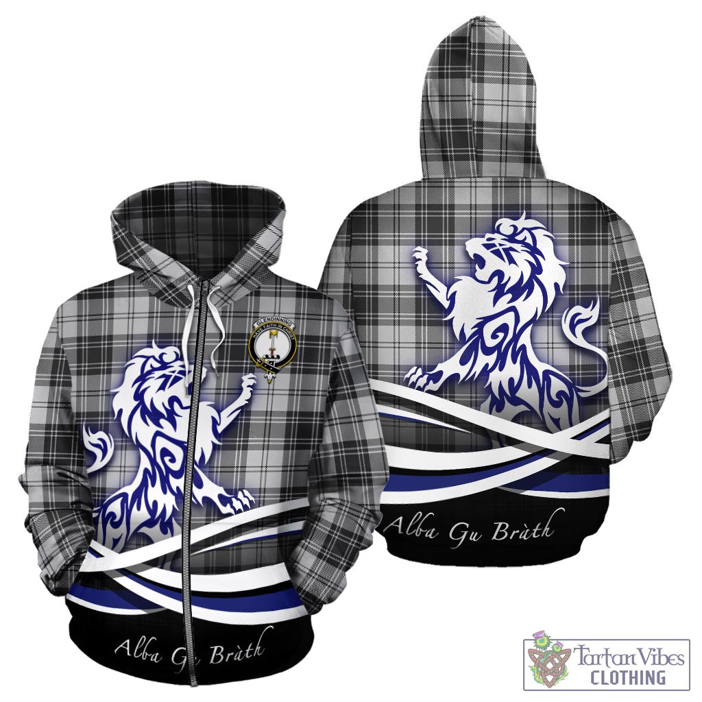 Glendinning Tartan Hoodie with Alba Gu Brath Regal Lion Emblem - Tartan Vibes Clothing