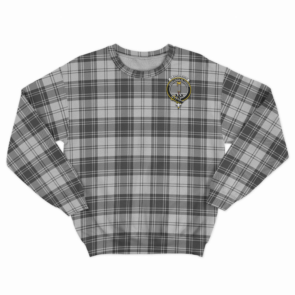Glendinning Tartan Sweatshirt with Family Crest - Tartan Vibes Clothing