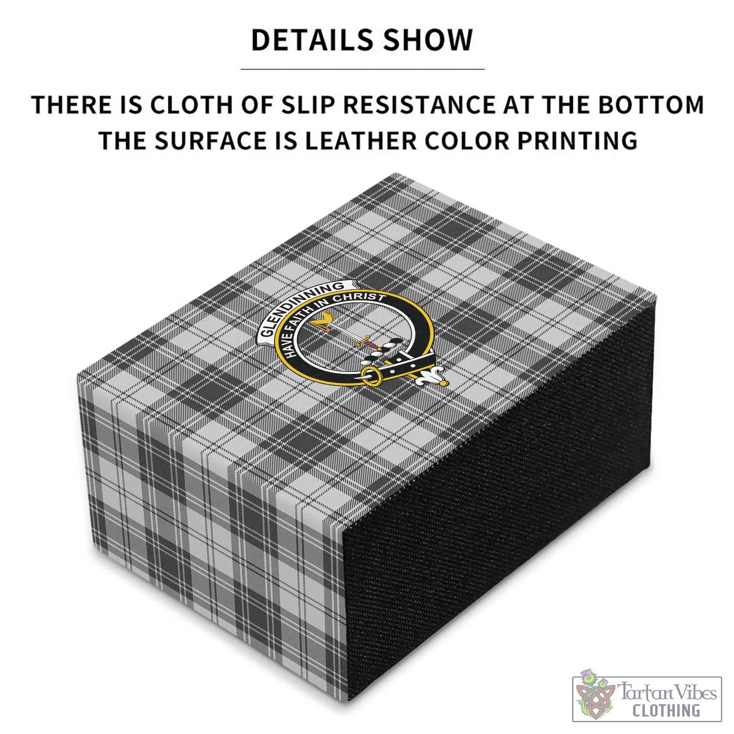 Glendinning Tartan Pen Holder with Family Crest - Tartan Vibes Clothing