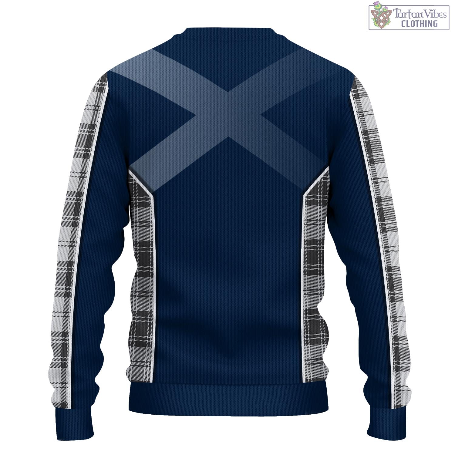 Glendinning Tartan Knitted Sweatshirt with Family Crest and Scottish Thistle Vibes Sport Style - Tartan Vibes Clothing