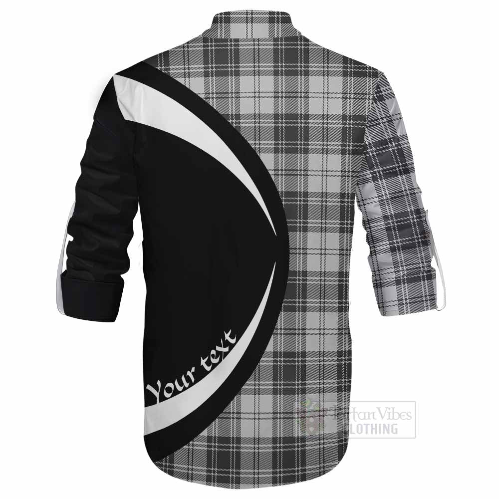 Tartan Vibes Clothing Glendinning Tartan Ghillie Kilt Shirt with Family Crest Circle Style