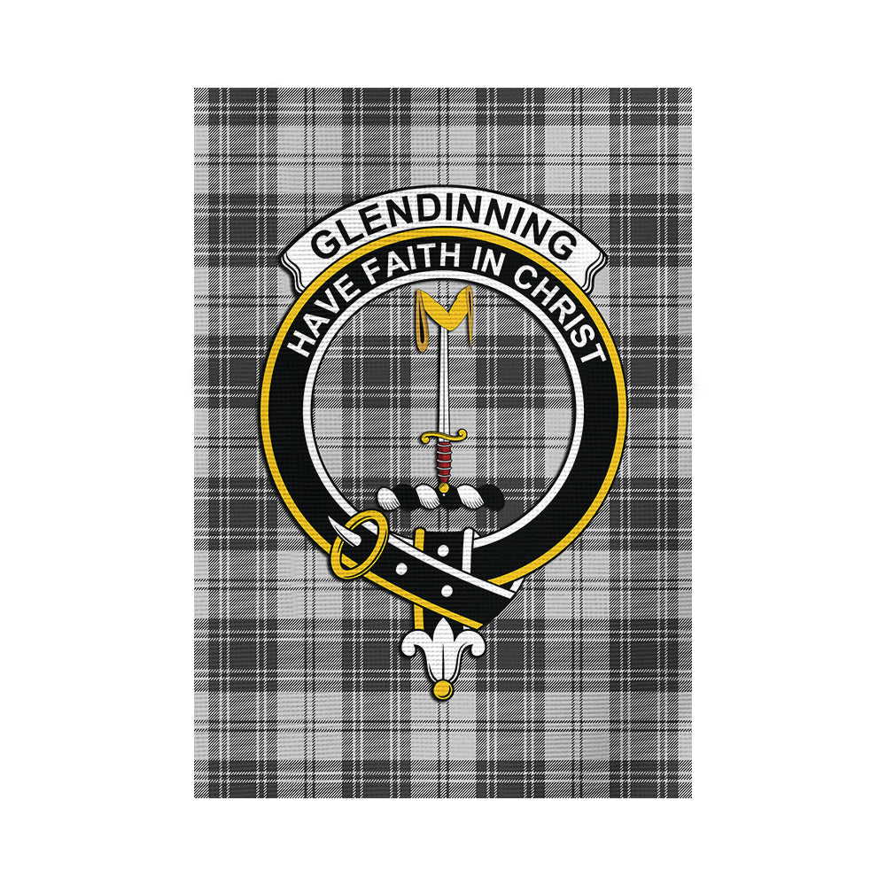 Glendinning Tartan Flag with Family Crest - Tartan Vibes Clothing