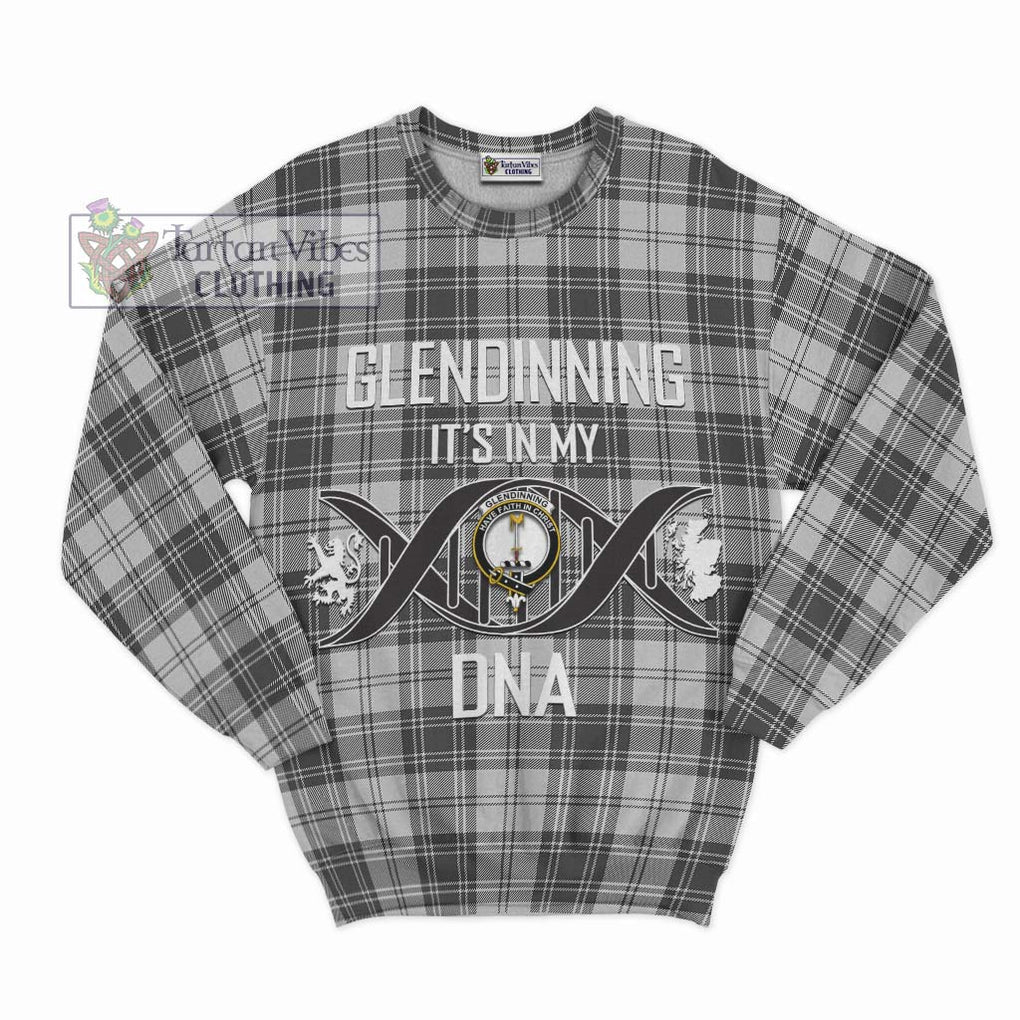 Glendinning Tartan Sweatshirt with Family Crest DNA In Me Style - Tartan Vibes Clothing