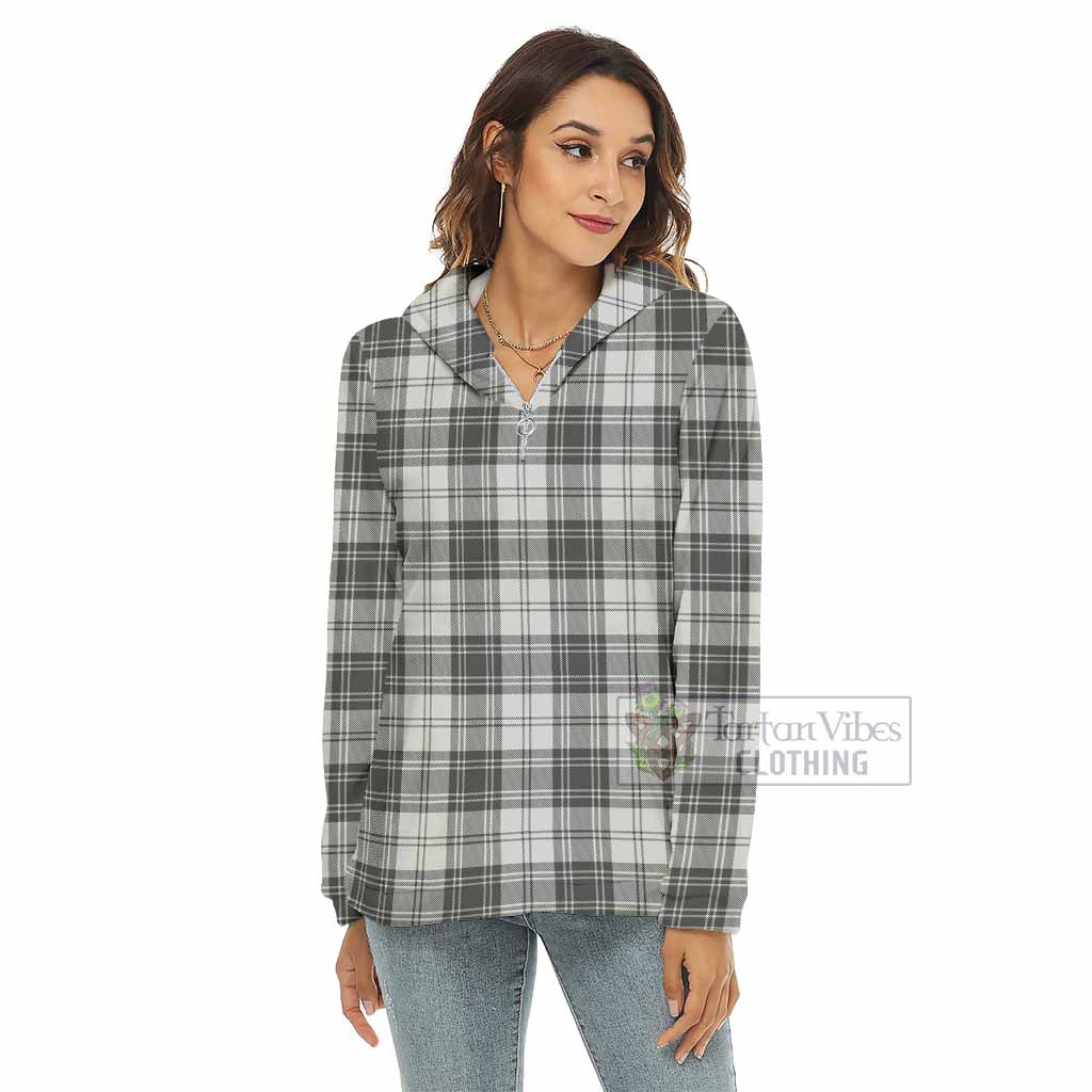 Glendinning Tartan Women's Borg Fleece Hoodie with Half Zip - Tartan Vibes Clothing