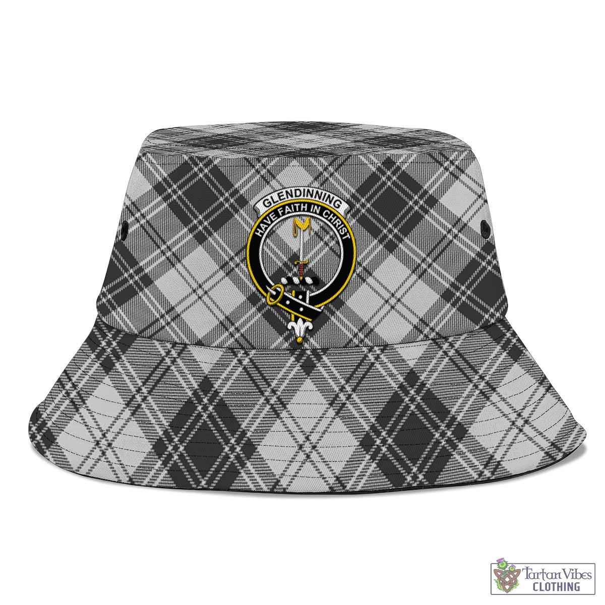 Glendinning Tartan Bucket Hat with Family Crest - Tartan Vibes Clothing