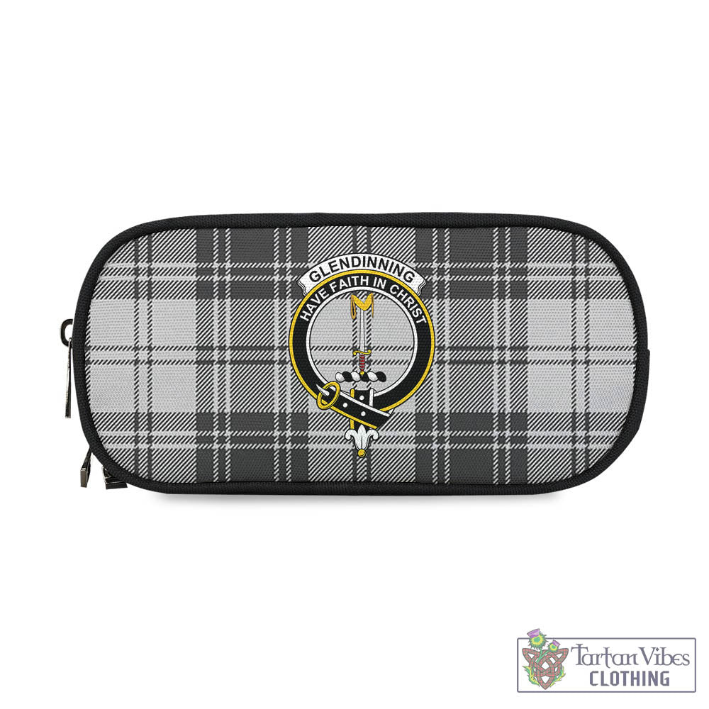 Glendinning Tartan Pen and Pencil Case with Family Crest - Tartan Vibes Clothing