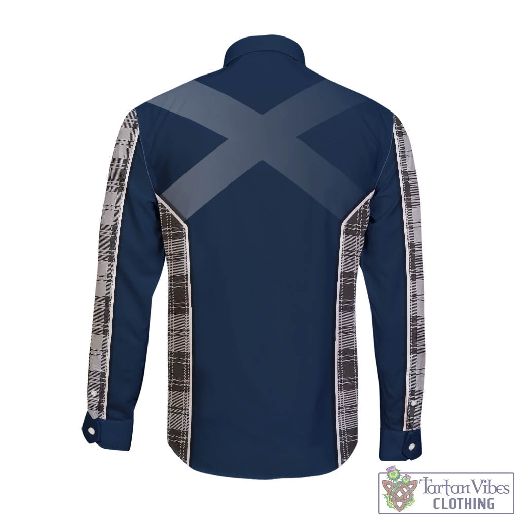 Glendinning Tartan Long Sleeve Button Up Shirt with Family Crest and Scottish Thistle Vibes Sport Style - Tartan Vibes Clothing