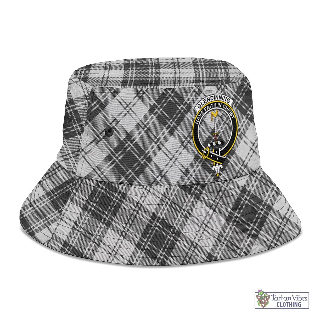 Glendinning Tartan Bucket Hat with Family Crest - Tartan Vibes Clothing