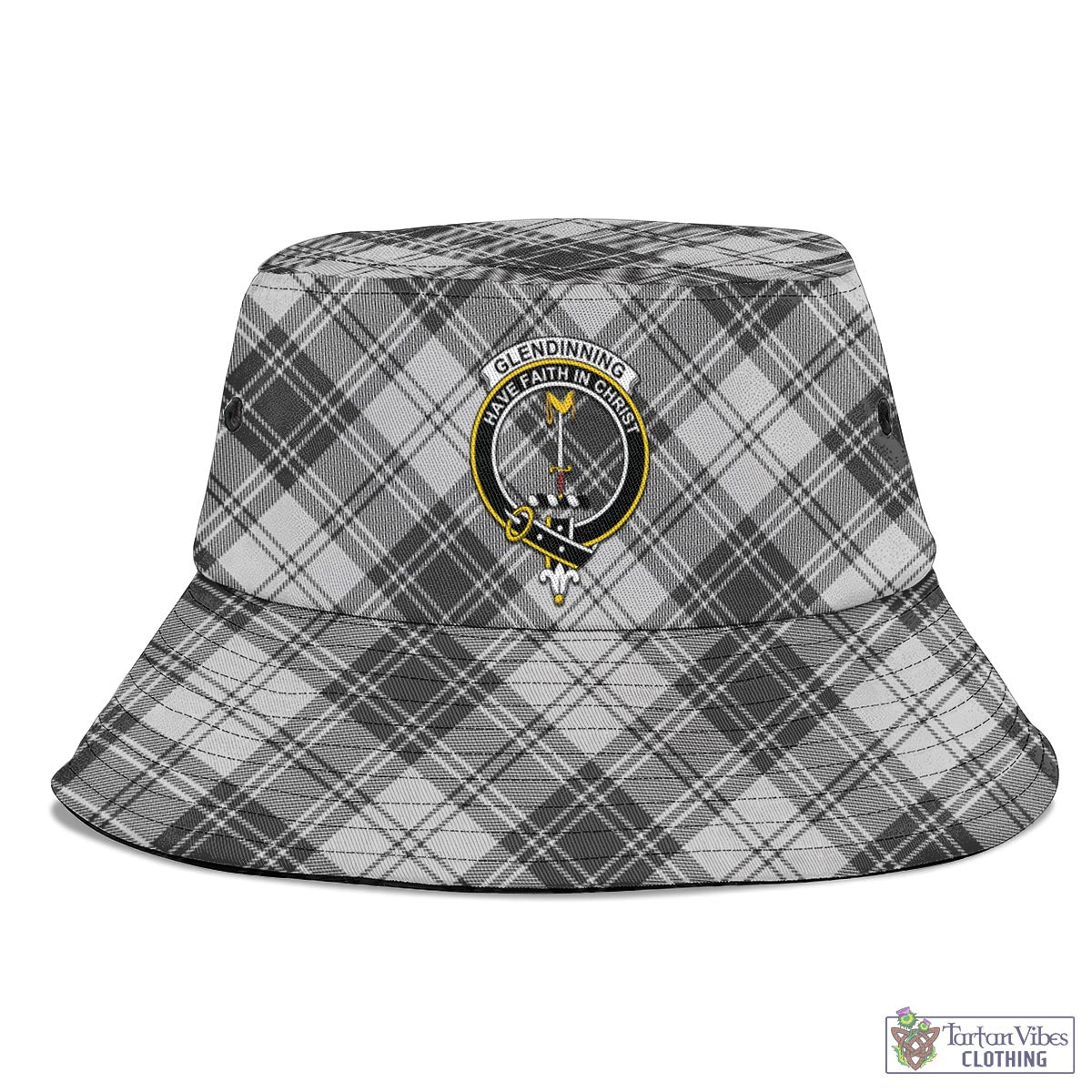 Glendinning Tartan Bucket Hat with Family Crest - Tartan Vibes Clothing