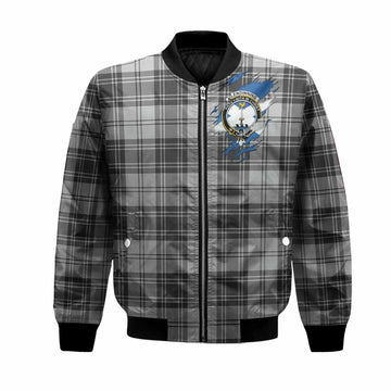 Glendinning Clan Crest In Me Tartan Bomber Jacket Scotland Flag Style