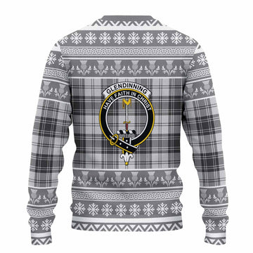 Glendinning Clan Tartan Christmas Ugly Sweater with Family Crest