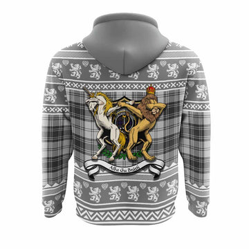 Glendinning Clan Tartan Crest Christmas Hoodie Coat of Arms Funny Style