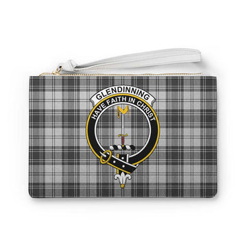 Tartan Vibes Clothing Glendinning Family Crest Tartan Clutch Bag