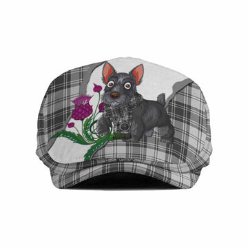 Glendinning Scottish Terrier Tartan Flat Cap, Jeff Cap Thistle Heritage Art Flat Cap - Tartan Vibes Clothing