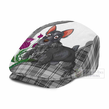 Glendinning Scottish Terrier Tartan Flat Cap, Jeff Cap Thistle Heritage Art - Tartan Vibes Clothing