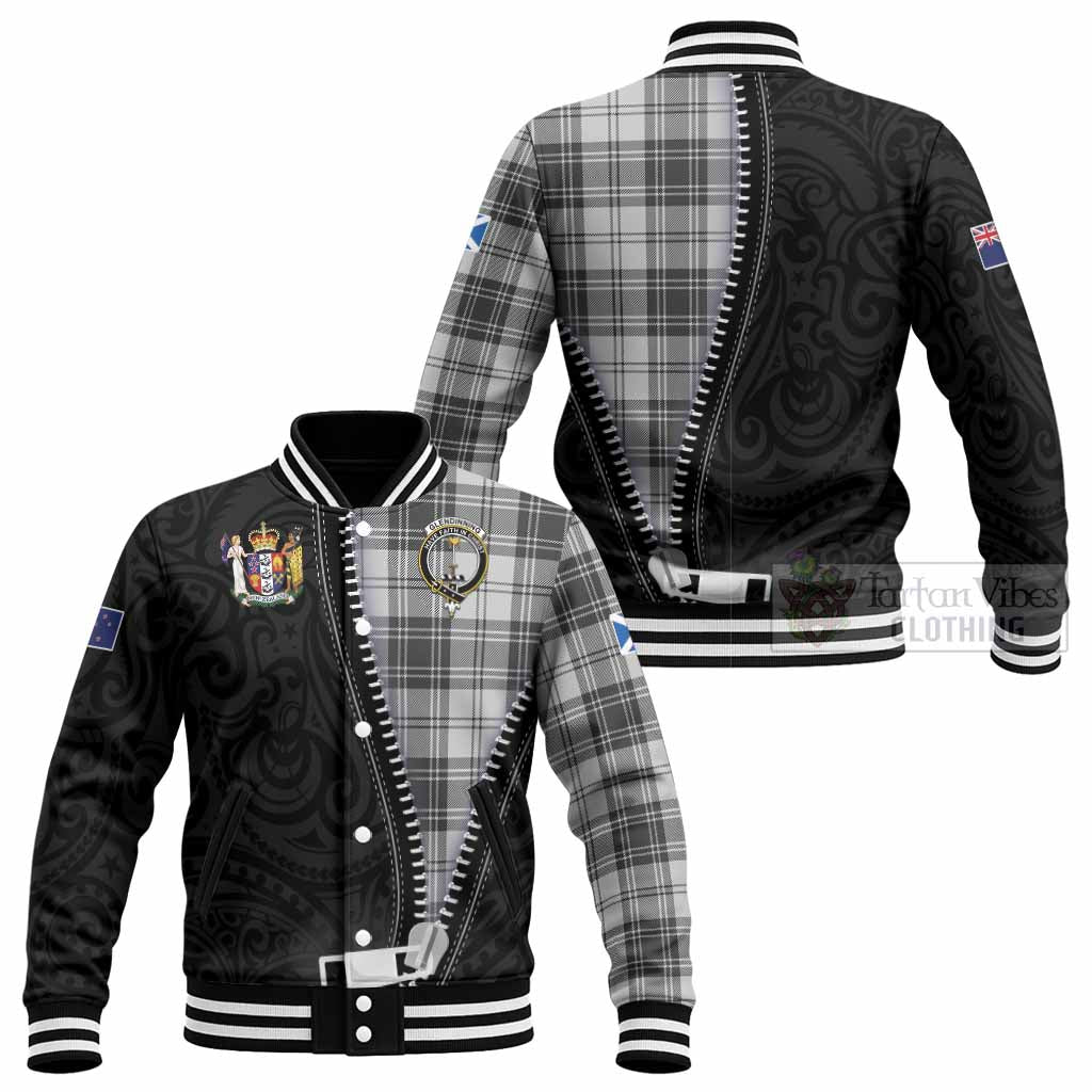 Glendinning Tartan Baseball Jacket New Zealand Pattern Unique Zipper Stylized