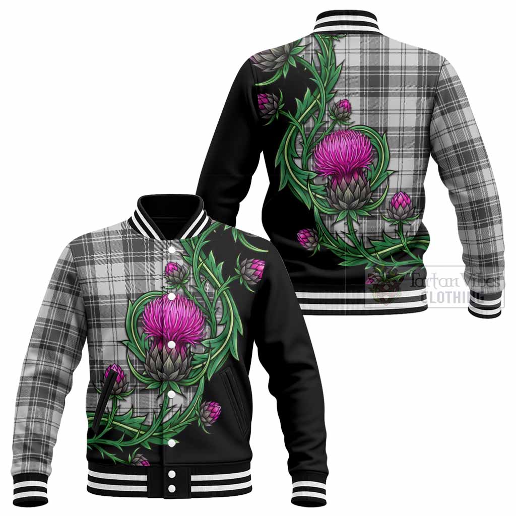 Glendinning Tartan Baseball Jacket Resilient Scottish Thistle - Tartan Vibes Clothing