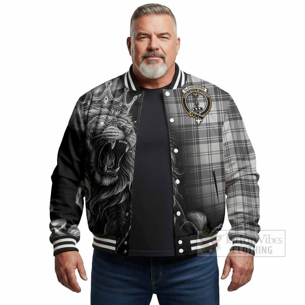 Glendinning Tartan Baseball Jacket Roaring Lion Heritage