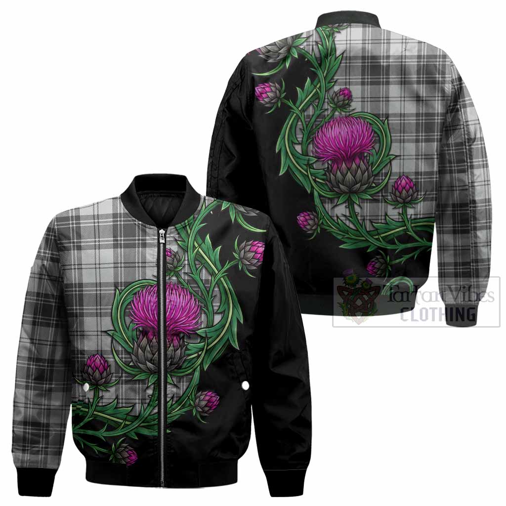 Glendinning Tartan Bomber Jacket Resilient Scottish Thistle - Tartan Vibes Clothing